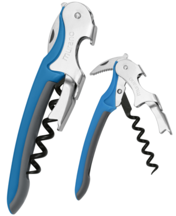 Two Murano corkscrews